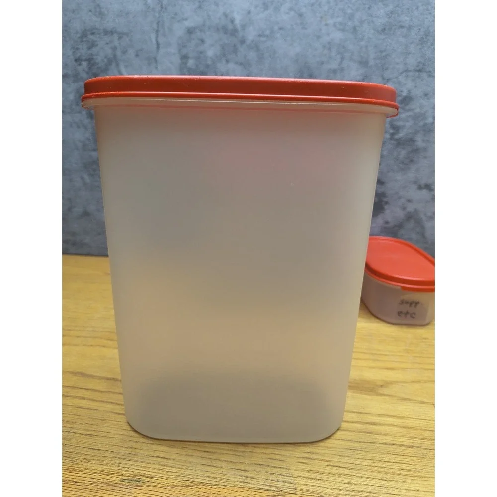 LOT‎ OF 4 VINTAGE TUPPERWARE RED LID